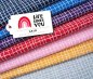 Preview: Hamburger Liebe Life Loves You Design Grid red Jacquard-Jersey