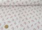 Preview: Flowers Glitter Feincord Babycord mit Streublumen in ecru rosa gold