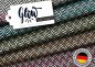 Preview: Hamburger Liebe Glow Kollektion Design Herringbone türkis Bio-Baumwolle Biojacquard Jersey mit Glitzer