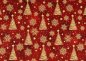 Preview: Golden Trees christmas fabric red