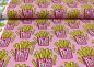 Preview: Hamburger Liebe Classics No 1 Kollektion Design OMG Fries rosa Albstoffe Jersey aus Bio-Baumwolle