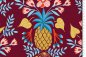 Preview: At the Beach Design Sweet Pineapple cotton satin print bordeaux Hamburger Liebe