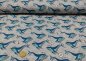 Preview: Hamburger Liebe Kids collection Design Sea side willy the whale grey organic cotton elastic jersey