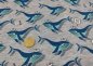Preview: Hamburger Liebe Kids collection Design Sea side willy the whale grey organic cotton elastic jersey