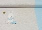 Preview: Hasi Hilco Panel mit Häschen und kleinen Punkten, ecru grau meliert, hellblau, Baumwoll-Jersey Kinderstoff
