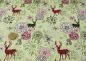 Preview: Maria christmas fabric green with deer and flowers