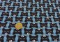 Preview: Raccoon Party Only Raccoons blue Sweatshirt fabric for kids by Hilco