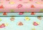 Preview: Refresh Fruits jersey pink or aqua Hilco fabric for kids