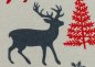 Preview: Rudolph Weihnachtsstoff French Terry, ein Sweatstoff in zartem grau mit Rehen
