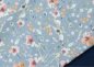 Preview: Softshell Flowers dusty blue fabric