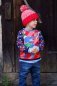 Preview: Hamburger Liebe Ugly Christmas Design Happy REXmas Dino Panel Sweat French Terry