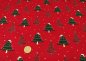 Preview: Weihnachtsbäume christmas fabric red with christmas trees