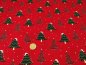 Preview: Weihnachtsbäume christmas fabric red with christmas trees