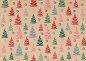 Preview: XMAS Pastell Canvas ecru christmas fabric with christmas trees