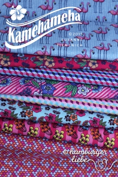 Kamehameha Maui Stretch-Jersey pink 50 cm Hamburger Liebe