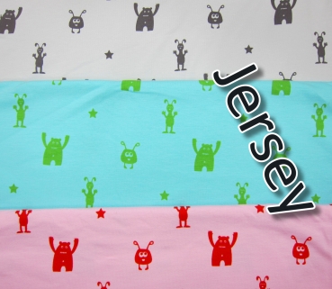 Best Friend Stretch Jersey türkis (mint?) Farbenmix 50 cm