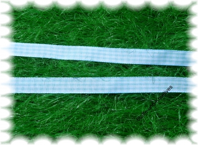 Satinband-Vichy-Karo  trim, check blue, white