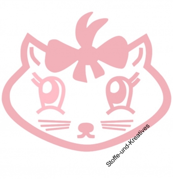 Katze Susi  Velours Motiv rosa