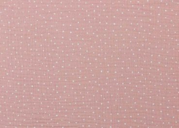 Musselin Mini dots rose Fabric for children Double Gauze