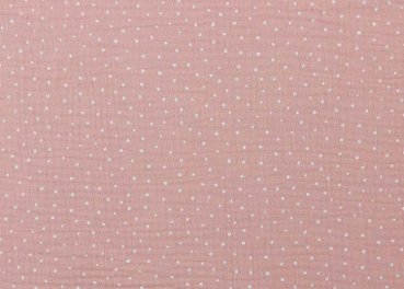 Musselin Mini Dots rose Double Gauze Meterware Babystoff