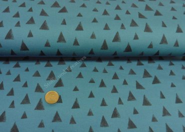 Beary Sweat petrol fabric with triangle for children by Hilco