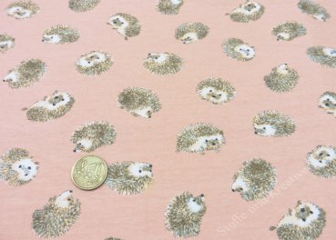 Felpi Igel rose Sweatshirt fabric for kids by Hilco