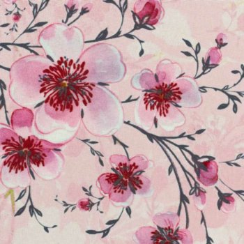 Fiete Nano Softshell pink with big flowers, inside fleece grey