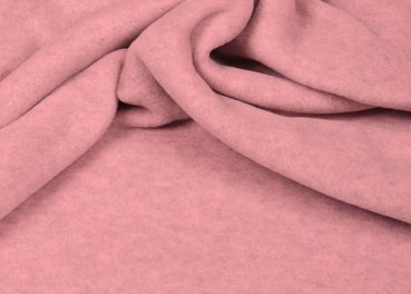 fleece superdick meliert rosé Hilco Fleecestoff Stoffe-und-Kreatives