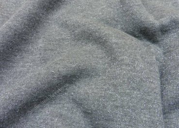 Glitter Jogging fabric grey glittering Hilco