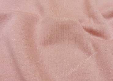 Glitter Jogging Sweatshirtstoff rosé mit buntem Glitzer, Hilco