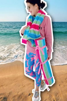 At the beach by Hamburger Liebe Banana Split pink