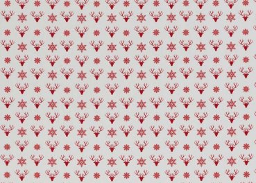 Joel Deers christmas fabric cotton poplin deers white