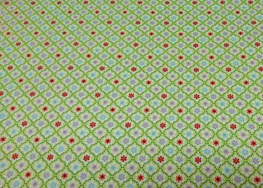 Julia Streublumen green cotton woven fabric by swafing