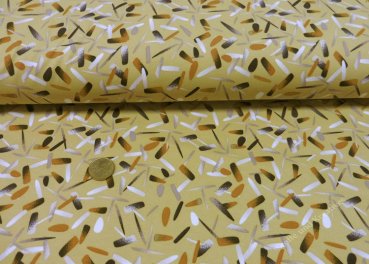 Leandra mustard Jersey with line patterns organic cotton