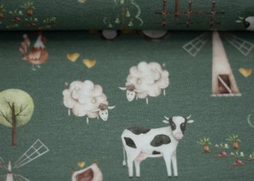 Lüneburg fabric for children by Swafing farm animals