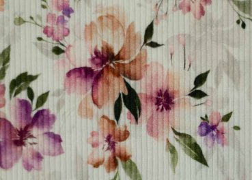 Mia Flowers Rippjersey ecru by Swafingummer Flowers Rippjersey ecru by Swafing