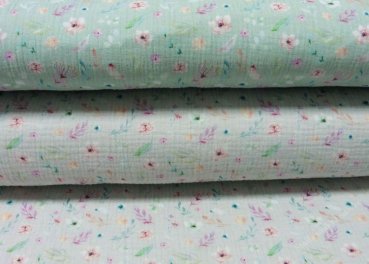 Musselin Sabella grey Fabric for children Double Gauze