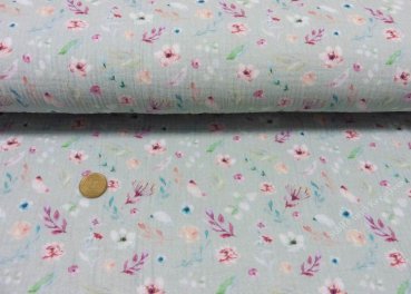 Musselin Sabella grey Fabric for children Double Gauze