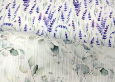 Thea Sage or Thea lavender Double Gauze Fabric for children by Swafing