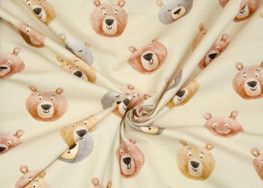 New Bear fabric for children by Hilco french terry bears