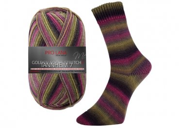 Tannheim 7 olive, pink, Pro Lana, golden socks