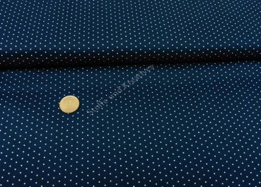 Punkte xs dunkelblau kleingemusterte Baumwolle Webware Popeline mit Punkten