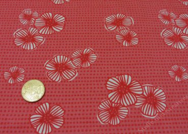 Scarlet Dragonfly flower Hilco red fabric for kids with flowers