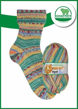 Opal Schafpate 14 Sockenwolle Winterweide Großer Sammelplatz, Farbverlaufsgarn für Socken