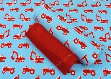 Fabric set Bagger Bob jersey light blue and wristband red for kids