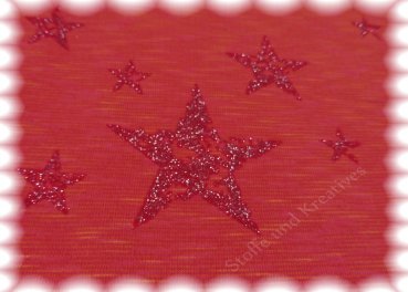 Sweat melange stars orange Sweaty stars sparkling 50 cm