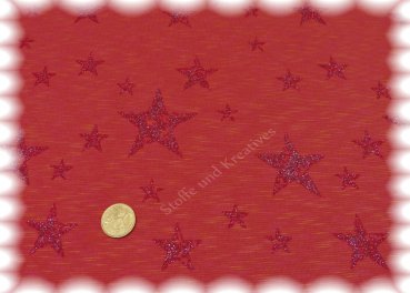 Sweat melange stars orange Sweaty stars sparkling 50 cm