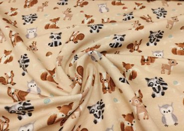 Waldzauber fabric for children by Hilco french terry  with animals