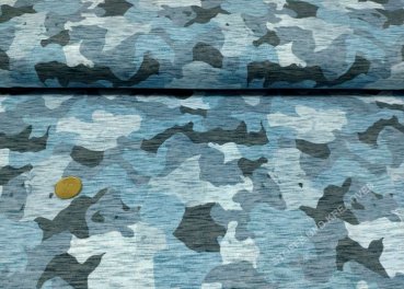 Wild Camu fabric for children by Hilco french terry Camouflage