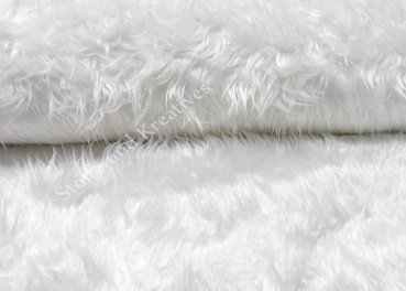 Zottelstoff white Fake Fur Faux Fur